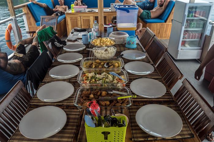 Lunch on Ratu Laut Liveaboard